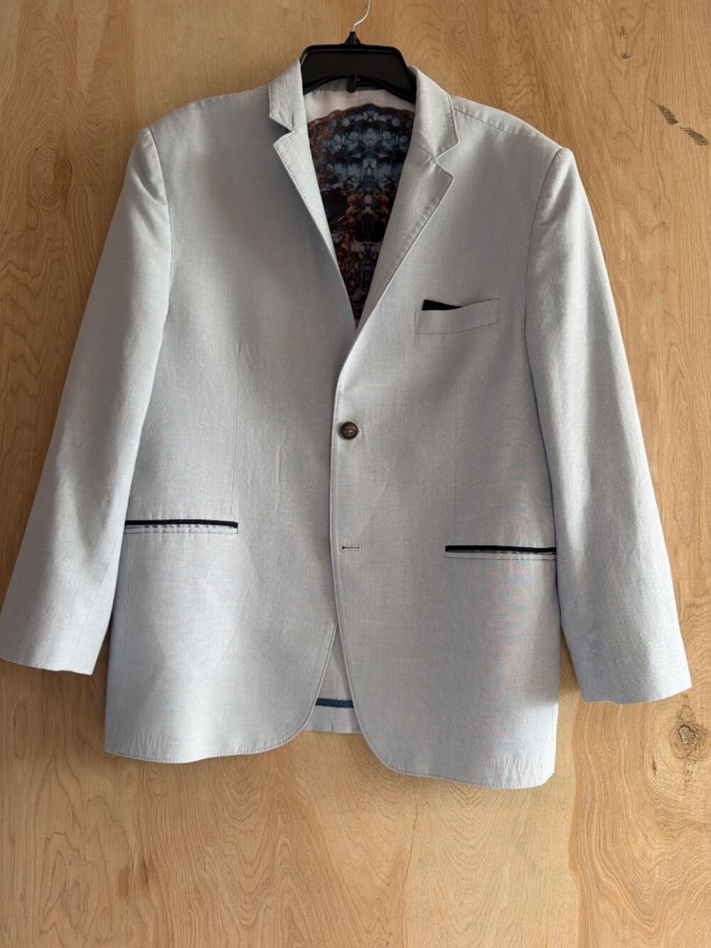 Philipp Plein Homme Men’s Limited Edition Light Blue Skull Lined Blazer Sz L(?) - Picture 2 of 16